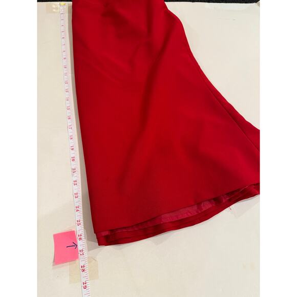 John Meyer Red Suit 16W Blazer & Skirt Set Leopard Lined Power Career Outfit - Picture 10 of 11